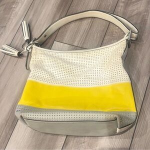 Vintage coach legacy authentic yellow striped bag